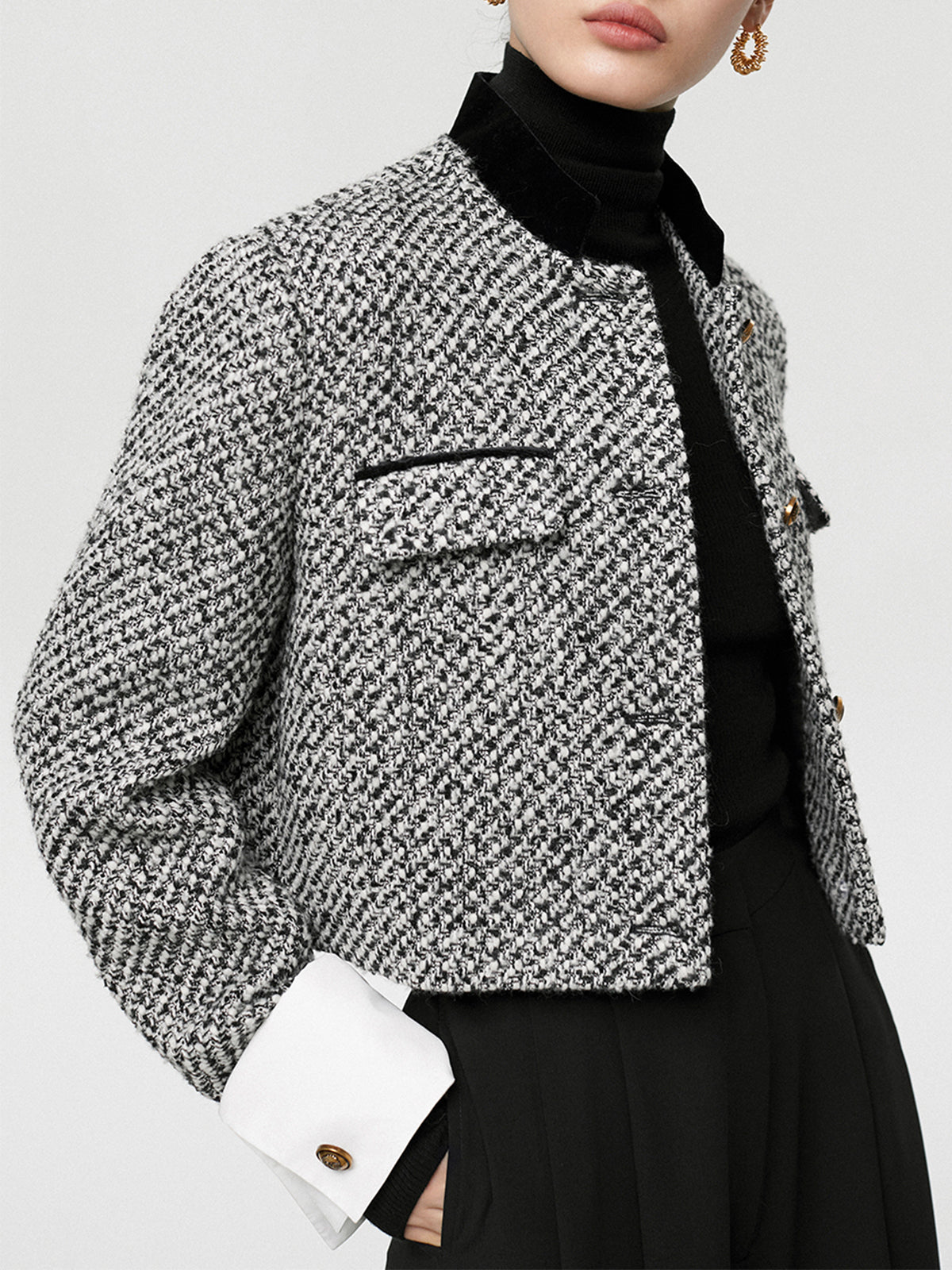 Tweed Boucle Crop Blazer 3