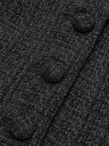 Tweed Fitted Lapel Blazer 2