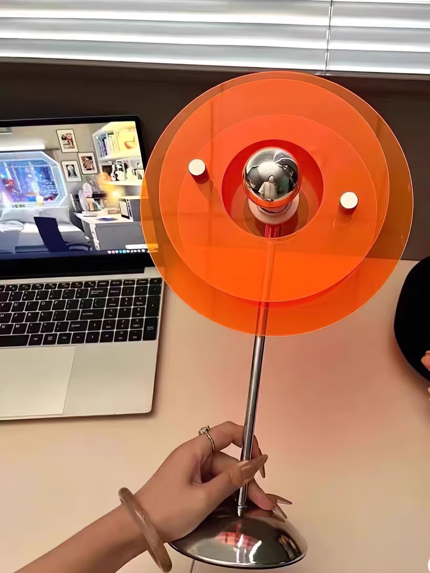 ReflectaLume – Stylish Geometric Table Lamp