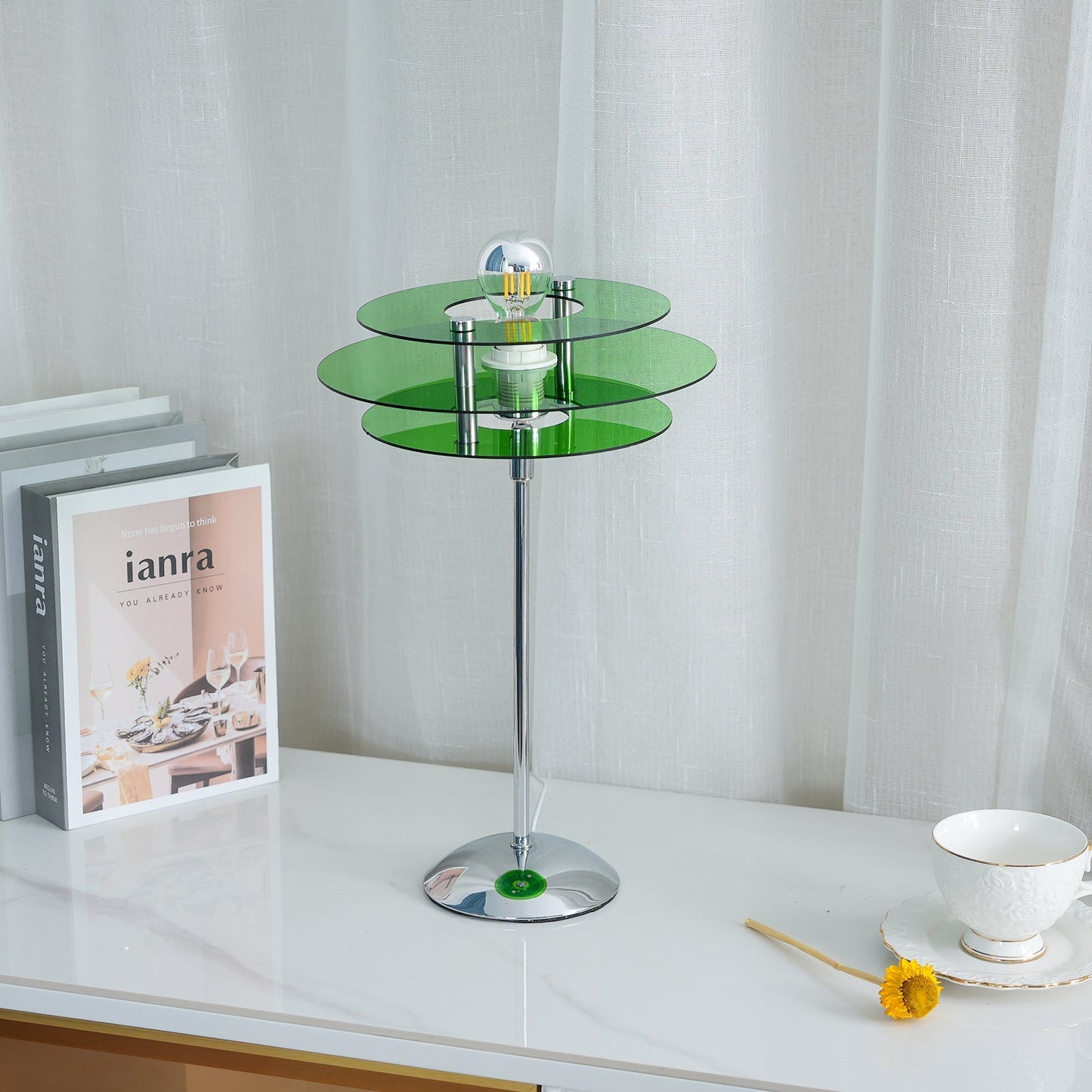 ReflectaLume – Stylish Geometric Table Lamp