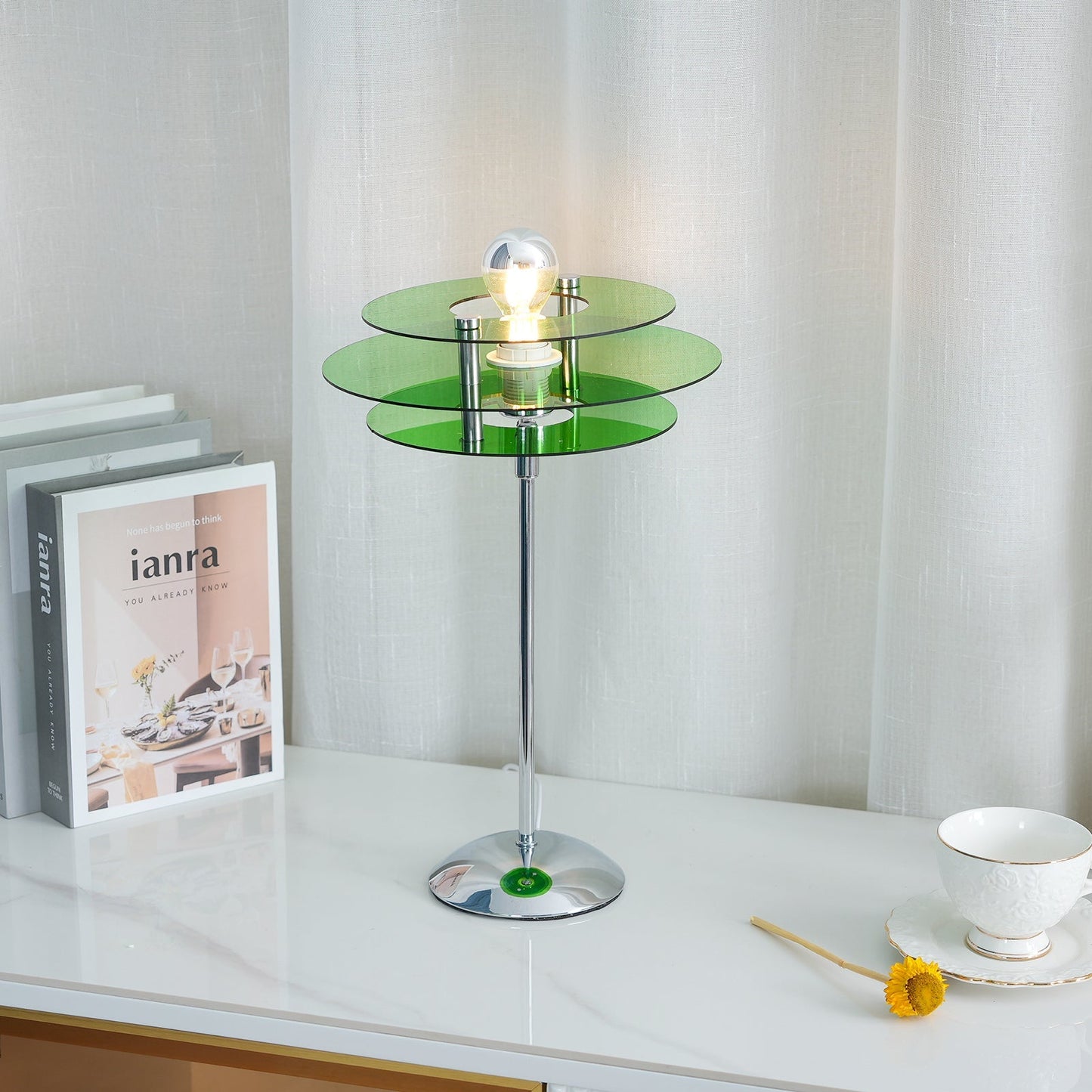 ReflectaLume – Stylish Geometric Table Lamp