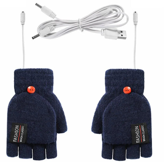 USB rechargeable warm wave heated gloves 0