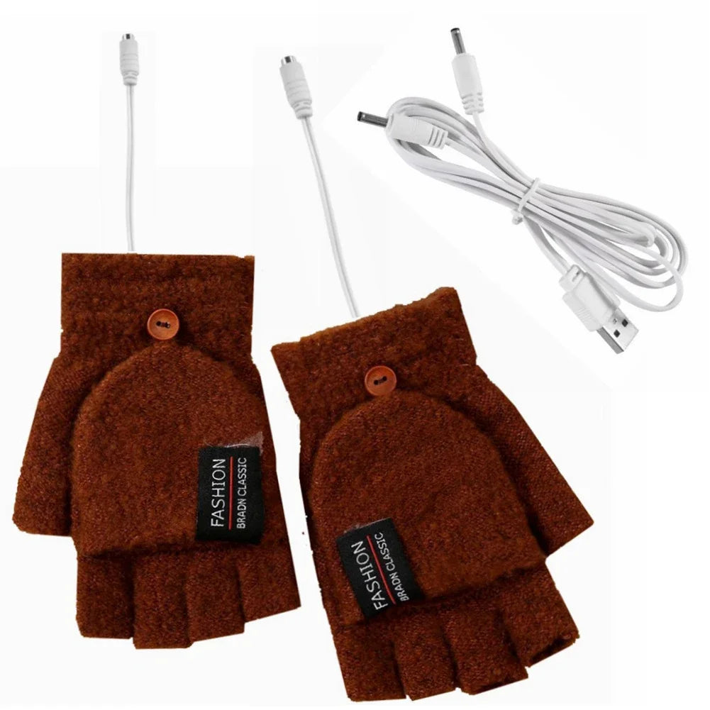 USB rechargeable warm wave heated gloves 10