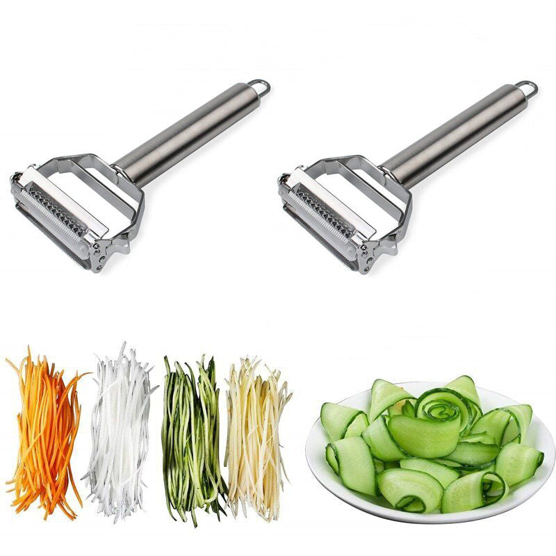 Ultra-sharp stainless steel multi-functional vegetable peeler & julienne slicer 1