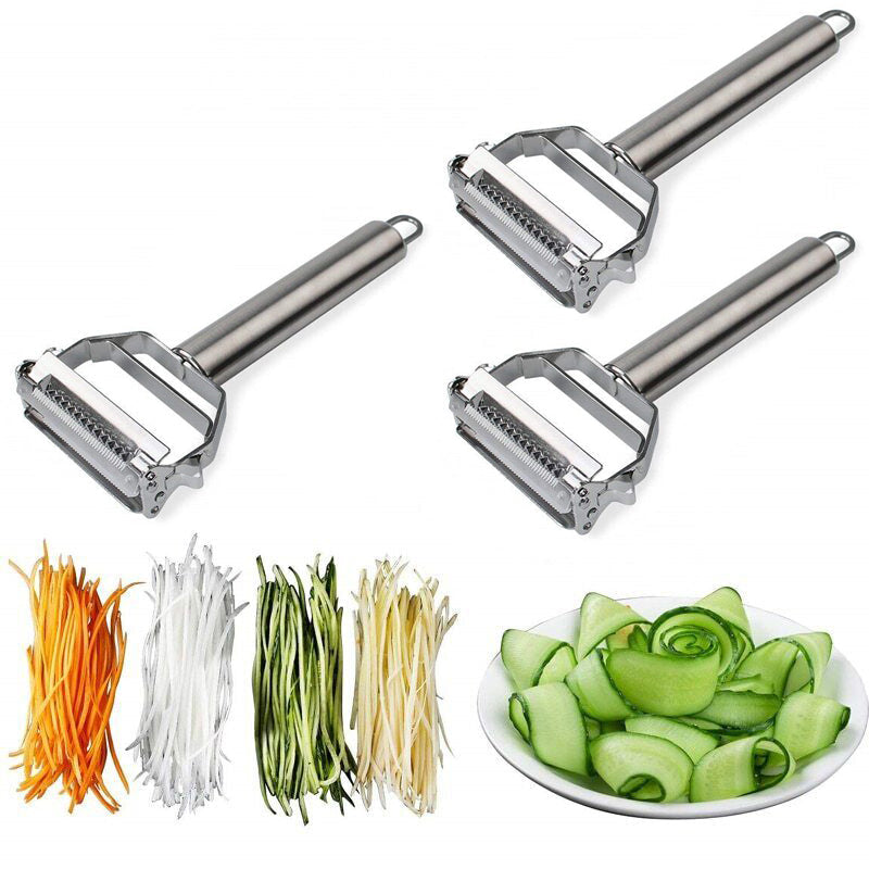 Ultra-sharp stainless steel multi-functional vegetable peeler & julienne slicer 2