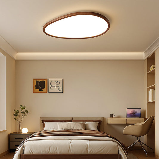 Ultra Thin Dark Wooden Ceiling Lamp 0