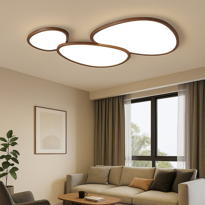 Ultra Thin Dark Wooden Ceiling Lamp 1