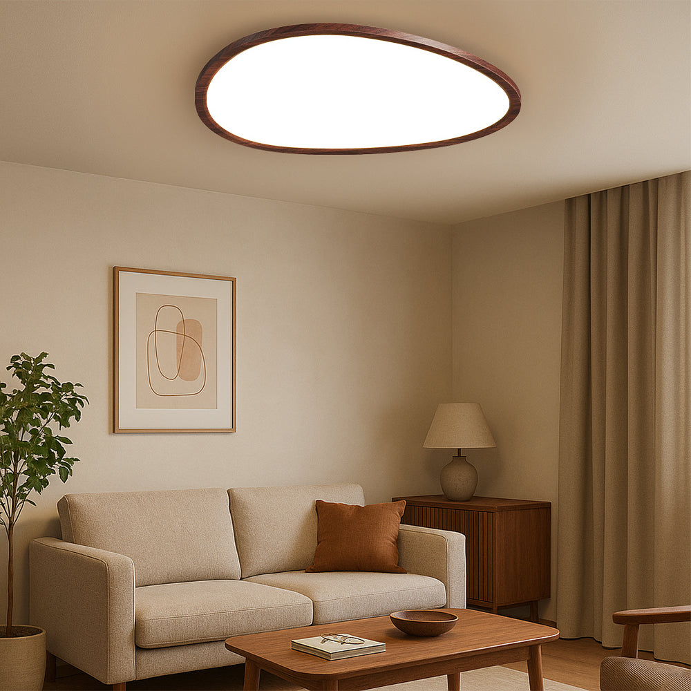 Ultra Thin Dark Wooden Ceiling Lamp 2