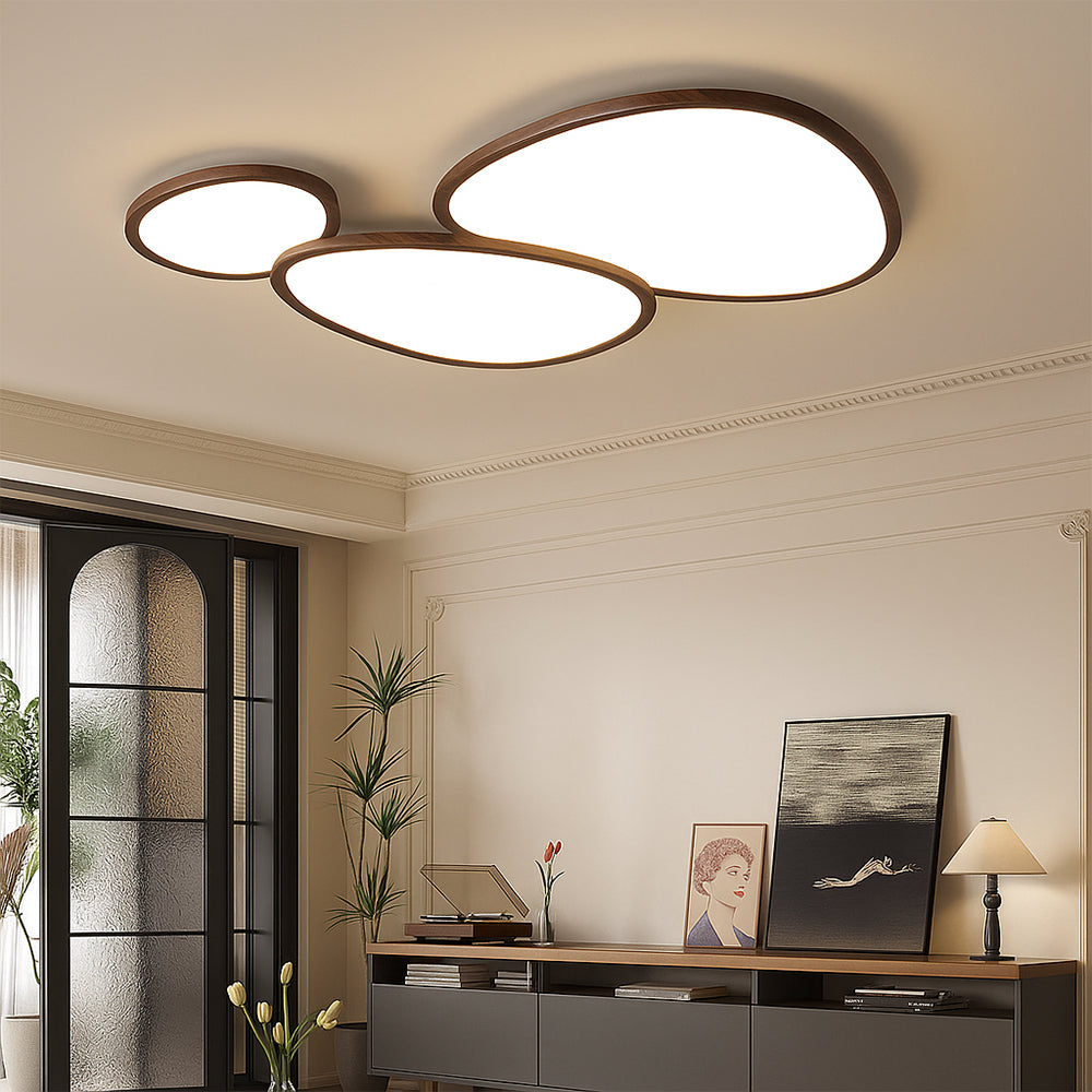 Ultra Thin Dark Wooden Ceiling Lamp 3
