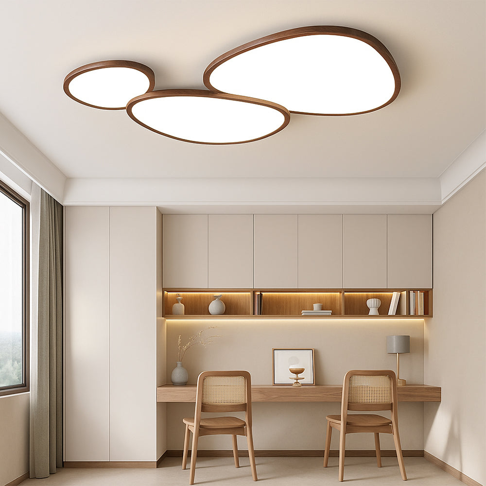 Ultra Thin Dark Wooden Ceiling Lamp 4