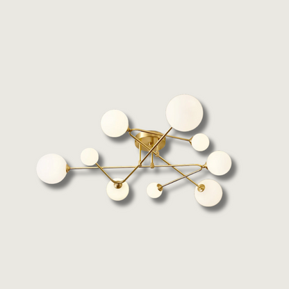 SputnikRadiance - Loftlampe med himmelsk æstetik og blød glød