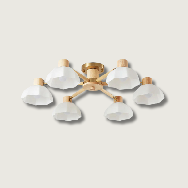 FloraAura - Lámpara de Techo con Forma de Flor y Difusión de Luz Acogedora