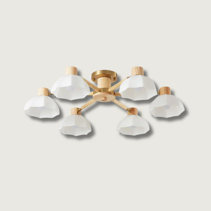 FloraAura - Lámpara de Techo con Forma de Flor y Difusión de Luz Acogedora