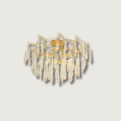 CrystalGlow - Lámpara de Techo con Cristales de Gota Radiante