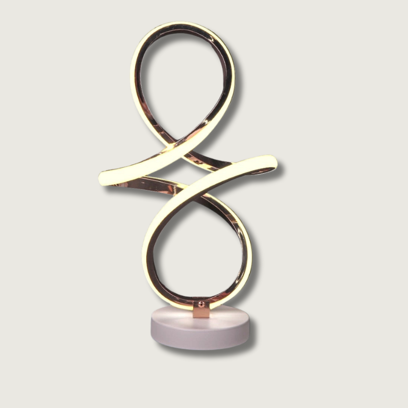InfinityGlow – LED Spiral Table Lamp with Endless Design