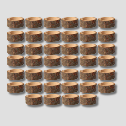 RusticLights - 40 Wooden Tea Light Holders for Special Occasions