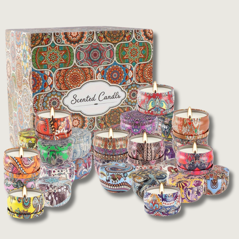 NatureScent - 36 Duftende Stearinlys med Rene Aromaer