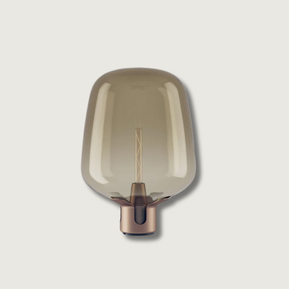 Lysende Glas - Elegant Bordlampe med Varm LED Glød