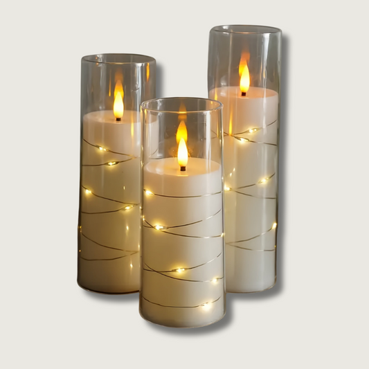 SoftFlame - LED lysestage sæt med fjernbetjening