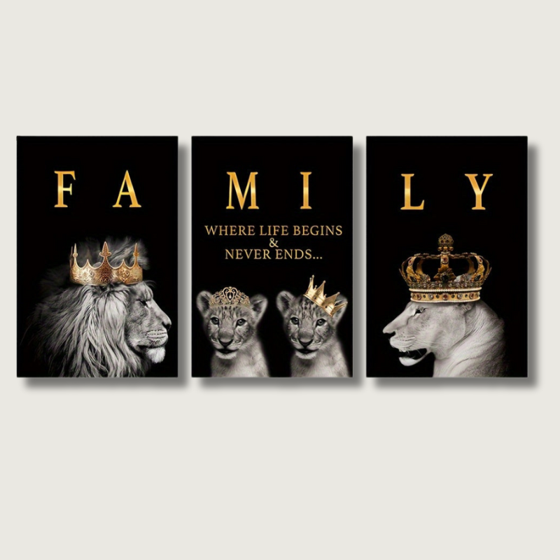 SavannaMajesty - Lion Family Artwork Set