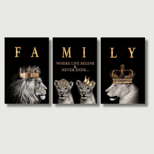 SavannaMajesty - Lion Family Artwork Set