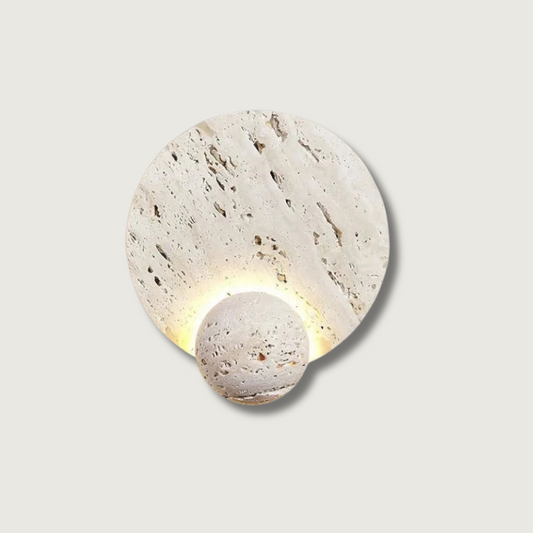 GraniteGlow - Round Stone Wall Fixture