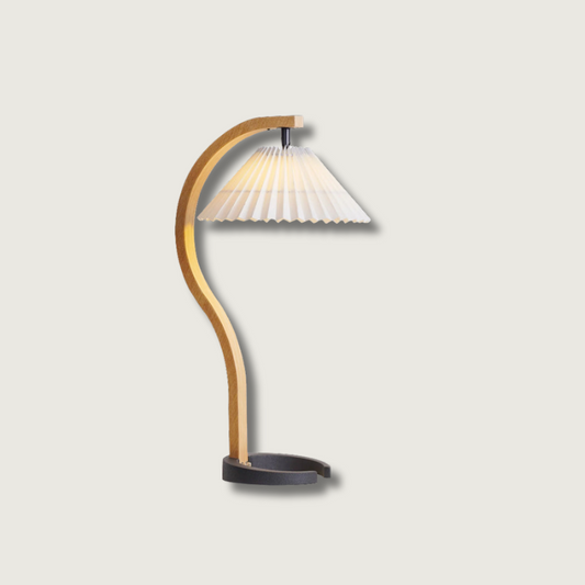 WoodFlow - Lampe de table avec des courbes naturelles et un design en bois