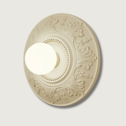 ParisAura – Vintage White Round Lamp for Sophisticated Rooms