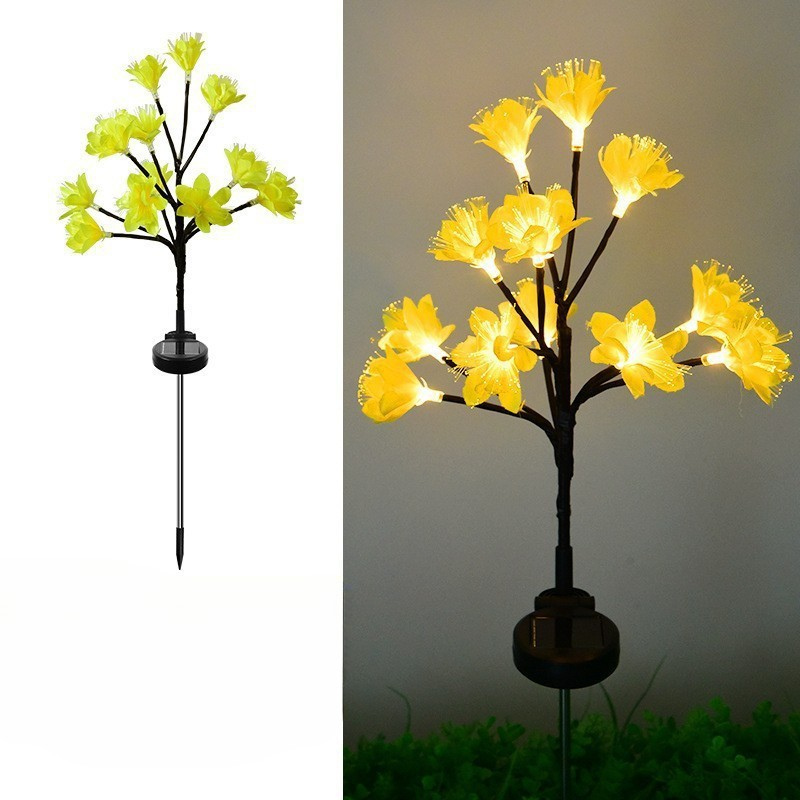 Solar Wild Fennel Lights - 6-Pack Solar Garden Lights with 15 Warm White LEDs