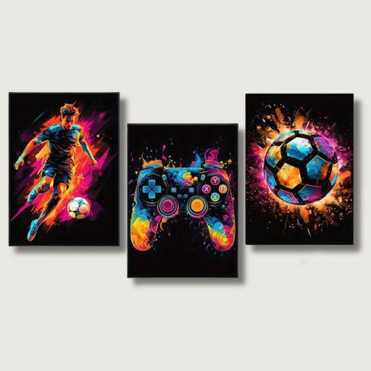 PixelPower - Sports and Gaming Poster Set