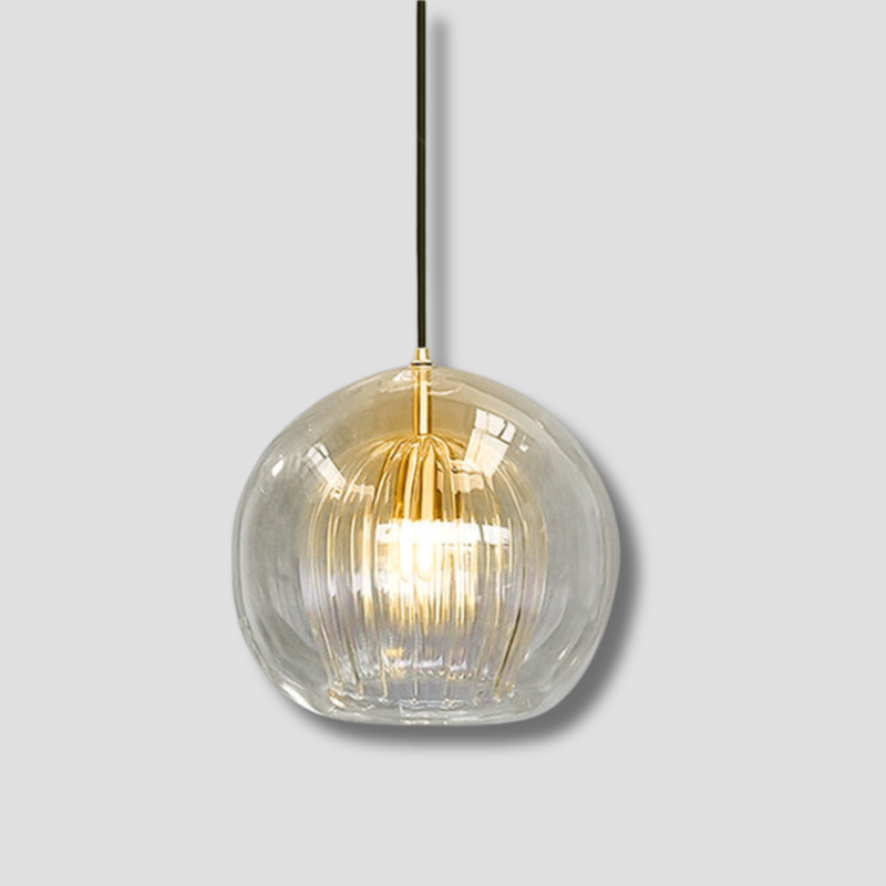 ShineSphere - Amber Pendant Light with Radiant Elegance