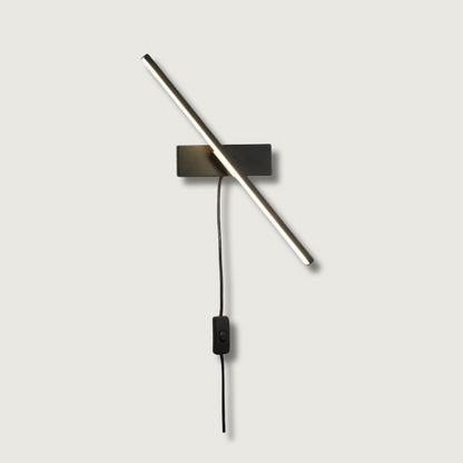 PlugLuxe – Sleek Scandinavian Wall Lamp with Plug for Stylish Interiors