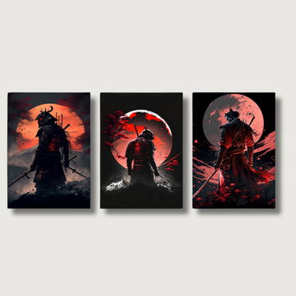 BlossomBlade - Art sur toile de samouraï avec des cerisiers en fleurs