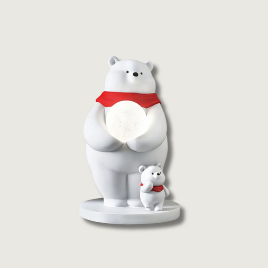 SnowGlow - Cute Table Lamp with Polar Bear Elements and Inviting Illumination