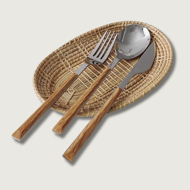 TimberBite - Elegancki 3-częściowy zestaw sztućców