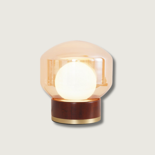 LuxeBoule - Lámpara de Mesa con Forma Geométrica y Difusión de Luz Acogedora