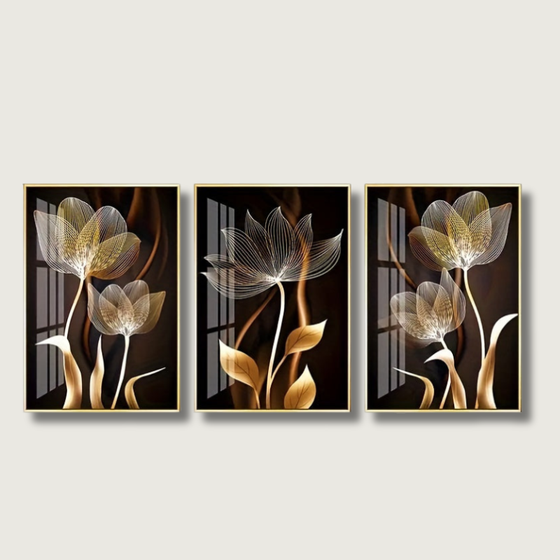 FloraDream - Lujoso Tapiz de Pared de Lienzo con Flores