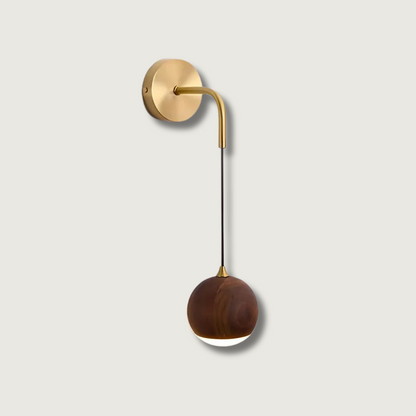 WalnutBeam – Sleek Walnut Wall Lamp for Warm Lighting
