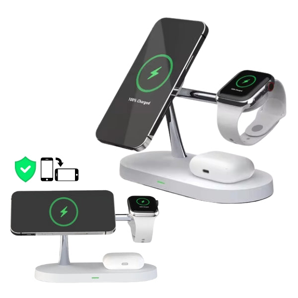 VeloCharge | Stylish Multi-Device Wireless Charging Station with LED Light 3