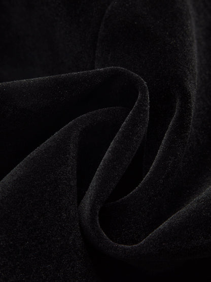 Velvet Stand Collar Blazer 2