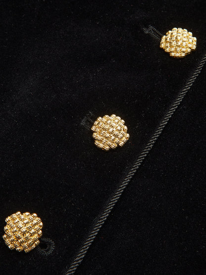 Velvet Stand Collar Blazer 3