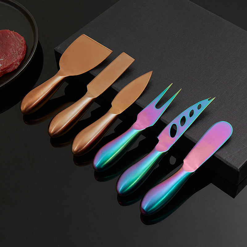 VeneziaCraft | Elegant Practical Stainless Steel Cheese Knife Set 4