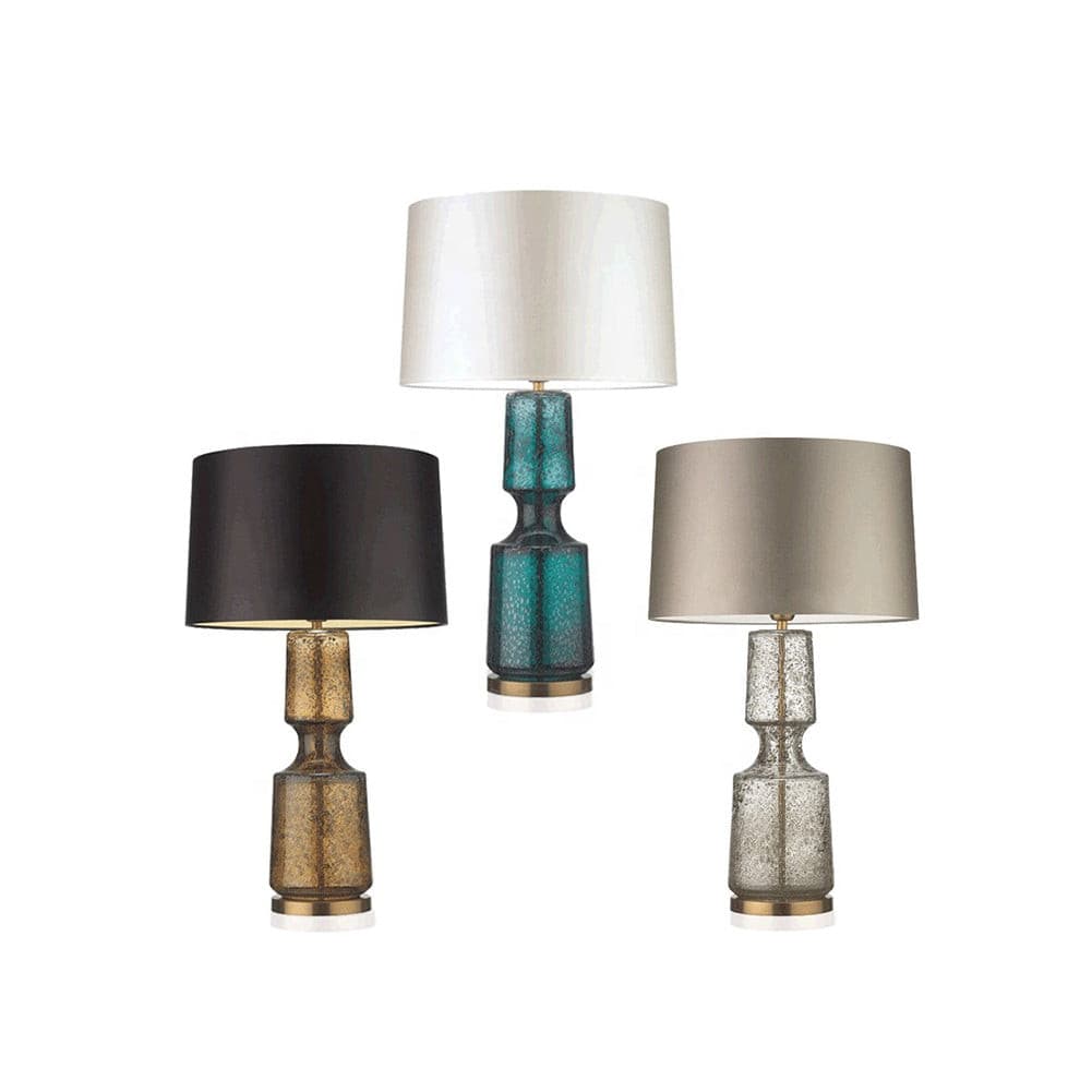 LuxAura – Elegante Metall- und Glas-Tischlampe