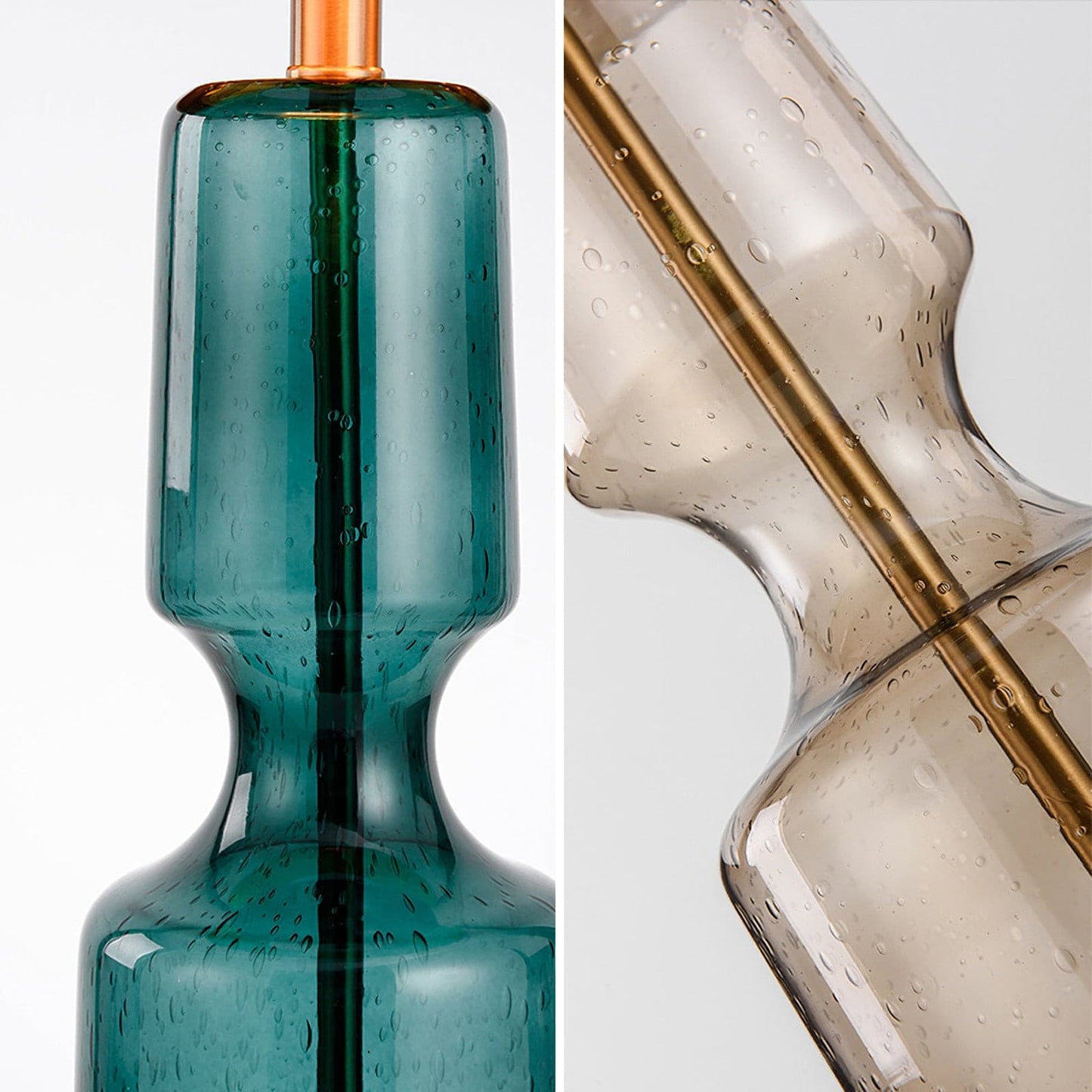 LuxAura – Elegante Metall- und Glas-Tischlampe