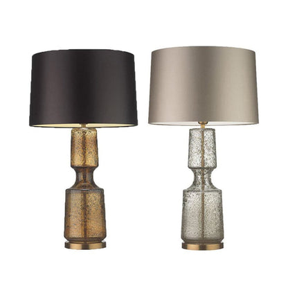LuxAura – Elegante Metall- und Glas-Tischlampe