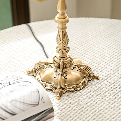 RegalBrass - Victorian Lamp with Gold Detailing and Luxurious Glow