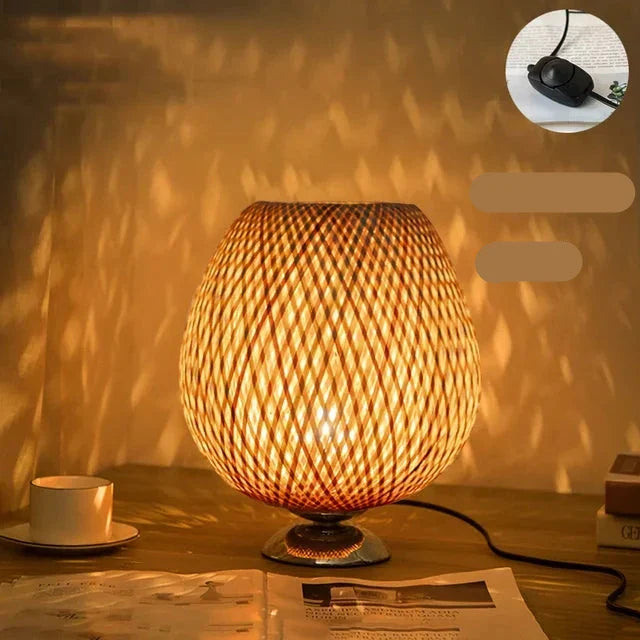 TerraBeam - Retro Bamboo Table Lamp