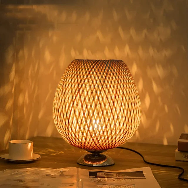 TerraBeam - Retro Bamboo Table Lamp