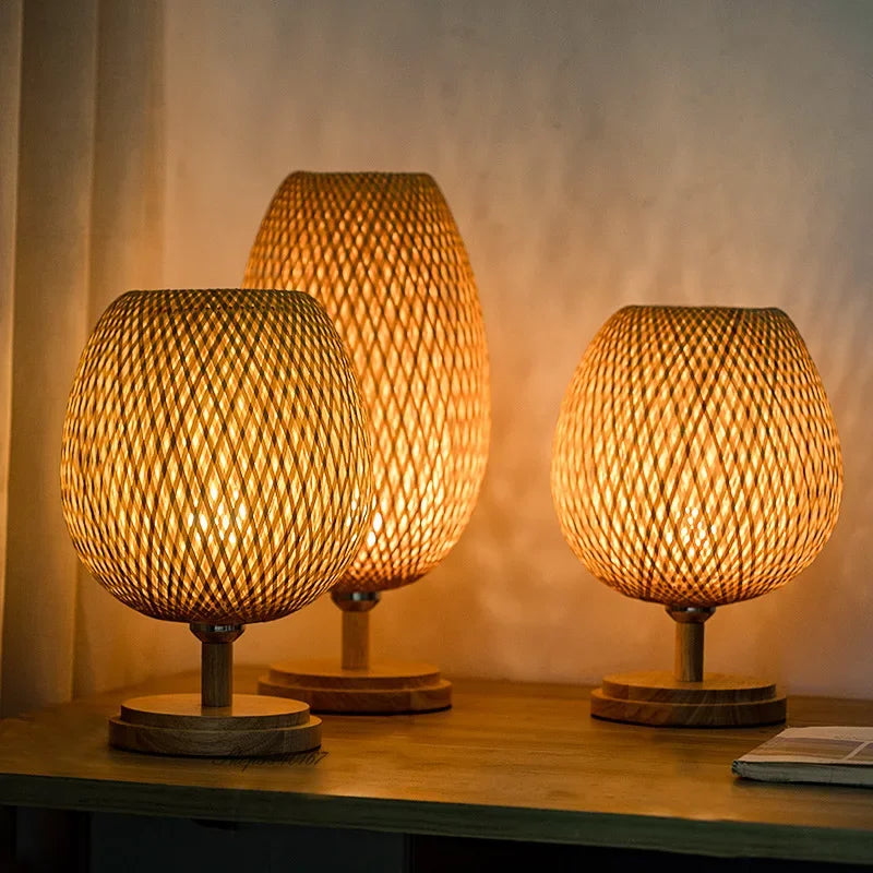 TerraBeam - Retro Bamboo Table Lamp