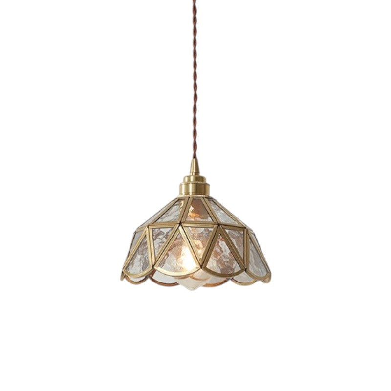 Vintage glass pendant lamp 0